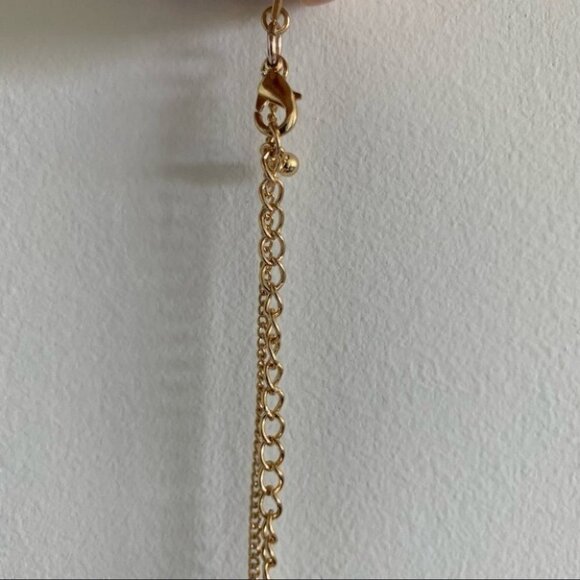 Gold-Tone Crystal & Chain Tassel Pendant Necklace - Picture 3 of 8